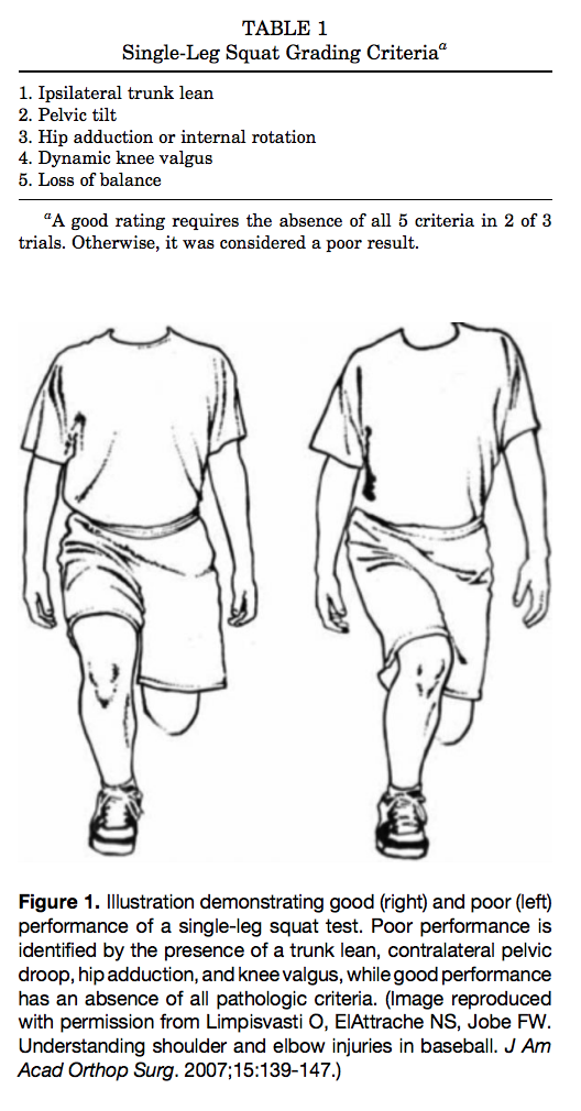 Neuromuscular Evaluation With Single-Leg Squat Test at 6 Months After  Anterior Cruciate Ligament Reconstruction - Physioblog by Andreas  Bjerregaard